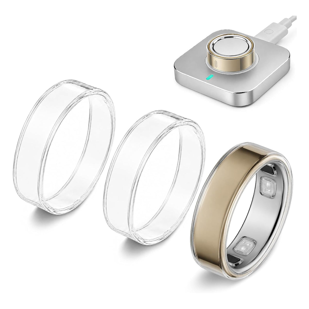 Clear TPU protector three-pack for Oura Ring 5