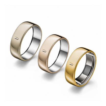Oura 5 Gold Tone, Champagne, and 14K Gold metallic-look TPU covers for Oura Ring 5, three-piece pack