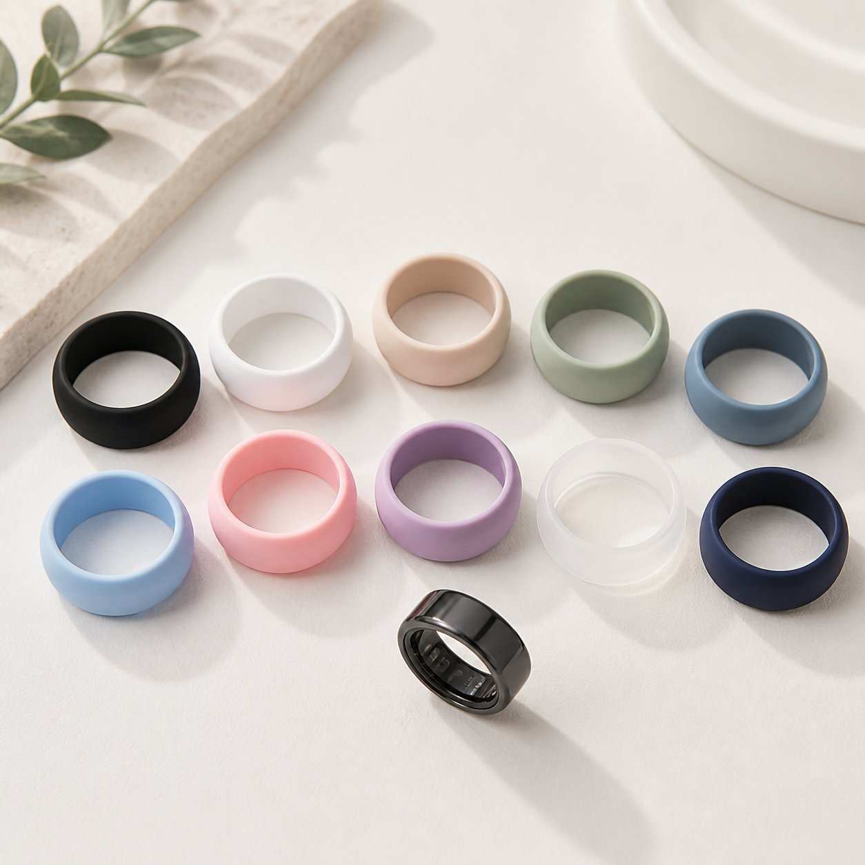Bandsmith 10 color silicone Oura Ring cover pack