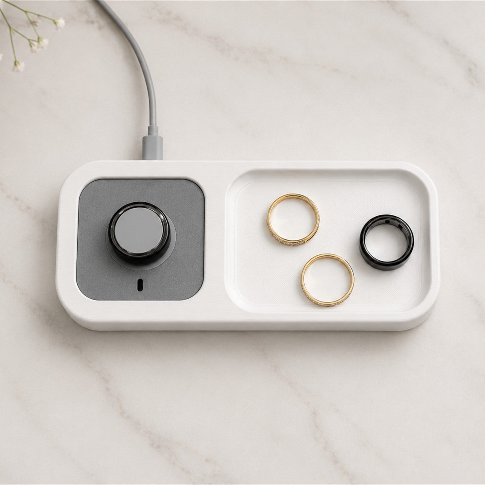 Bandsmith Oura Ring charger holder with storage tray